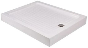 Cădiță de duș asimetrică cu înălțimea de 120 cm, 120x90x15 cm