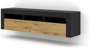 Masă TV Moderno (Stejar artisan + Negru). 1124836