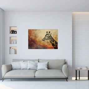 Tablou - Girafă, pictură (90x60 cm)