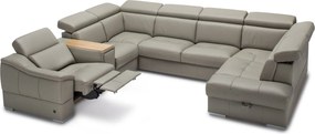 Colțar lemn masiv Urbano 346×79–97×287 cm - Stânga
