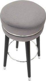 Scaun de bar gri tapițat (înălțime șezut 74 cm) Paris – Mauro Ferretti