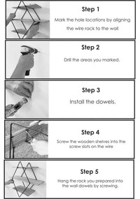 Etajeră de perete 60x60 cm molid