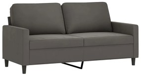 348746 vidaXL Canapea cu 2 locuri, gri închis, 140 cm, catifea