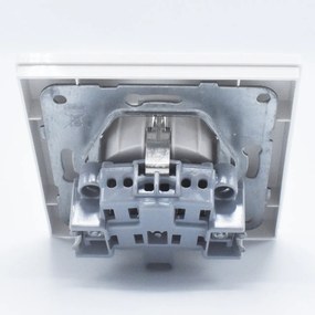 Priza simpla cu impamantare si protectie copil Karre Plus Pansonic, ST, alba