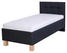 Pat tapițat cu spațiu de depozitare MARIA ONE 90x200 cm, fără saltea, antracit