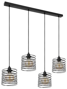 Globo 15640-4H - candelabru suspendat pe cablu TILLY 4xE27/60W/230V, negru