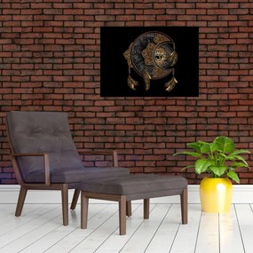 Tablou pe sticlă - Ochiul magic (70x50 cm)