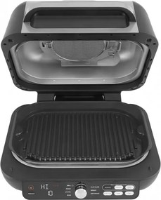 Gratar electric Ninja Foodi MAX PRO AG651EU, 2460W, 3.8L, Functie gratar si Air fryer, Cyclonic Air, Smart Cook, Negru/inox
