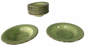 Farfurie adanca Glaze Verde 21cm (Glazurare Manuala)