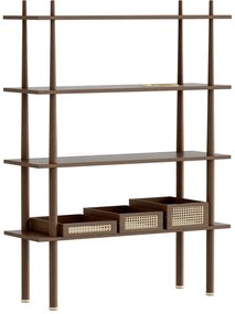 Sistem modular de rafturi maro cu aspect de lemn de stejar 110x148 cm Stories – UMAGE