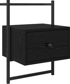 vidaXL Dulap de noapte Stejar Negru 35 x 30 x 51 cm Lemn compozit