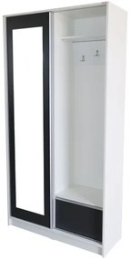 Cuier David Alb, 100 x 38 x 194 cm