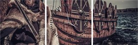 Tablou - Viking (cu ceas) (90x30 cm)