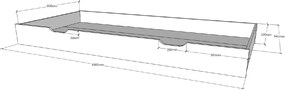 Set DALLAS culoare lemn natural este format dintr-un Pat copii Vipack fără gard (90 x 200 cm) și un sertar.