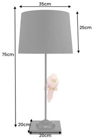 Veioza, Lampa de masa Wildlife Papagal 75cm, roz A-44815 VC