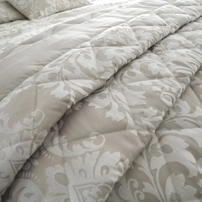 Cuvertură bej pentru pat dublu 230x220 cm Classic Damask - Catherine Lansfield