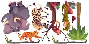 Autocolant pentru copii animale animate Madagascar 100 x 200 cm