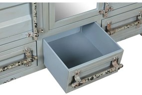 Dulap turcoaz, din metal, stil industrial, Cargo