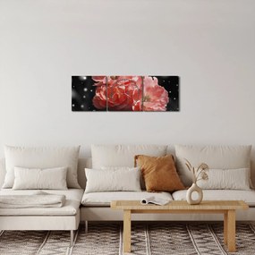 Tabloucu floare roz (cu ceas) (90x30 cm)