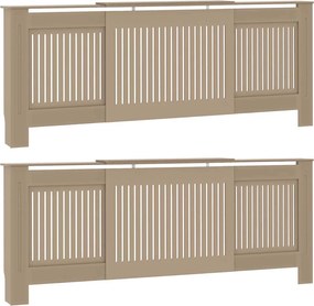 vidaXL Capac pentru radiator 2 pcs natural 205 x 20,5 x 81,5cm