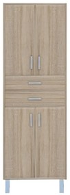 Dulap înalt Nerva 60 cu 4 uși, 2 sertare, stejar Sonoma