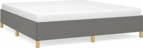 vidaXL Cadru de pat fără saltea, gri închis, 180x200 cm, textil