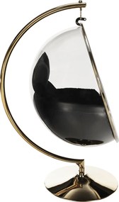 Scaun suspendat cu suport, transparent/auriu/negru, BUBBLE NEW TIP 3