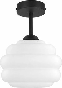BRILAGI - LED lustru aplicat RETRO GLASS 1xE27/60W/230V Ø 20 cm negru/alb