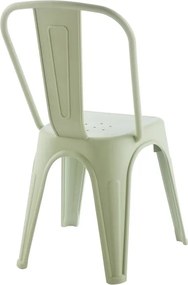 Scaun de exterior design industrial Loft verde deschis