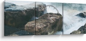 Tablou - puterea apei (cu ceas) (90x30 cm)