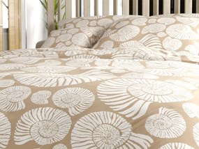 Lenjerie de pat din microfibra SNAIL SHELL maro Dimensiune lenjerie de pat: 2 buc 70 x 90 cm | 200 x 220 cm