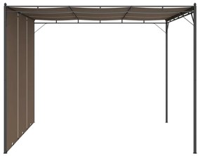 Pavilion de gradina cu perdea laterala, gri taupe, 3x3x2,25 m 3 x 3 x 2.25 m