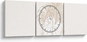 Tablou - Monstru de linie N⁰1 (cu ceas) (90x30 cm)