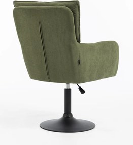 HR250N Scaun Zsályazöld Prémium Kordbársony Bază Neagră