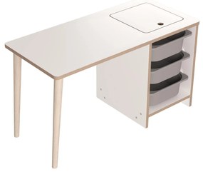 Măsuță pentru copii cu scaun Sonka 1 (alb + gri). 1124227