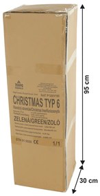 Brad de Crăciun de calitate 3D, cu lumini, verde, 180 cm, LED 300, CHRISTMAS TYP 6