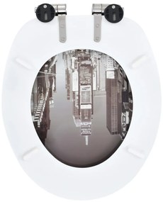 Capace WC cu inchidere silentioasa 2 buc. MDF design New York 2, New York, Da
