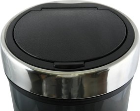 Coș de gunoi gri închis cu senzori de atingere din oțel 30 l – MSV