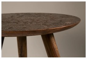 Măsuță auxiliară Dutchbone Bast, ⌀ 40 cm, arămiu