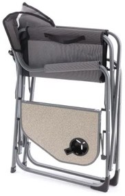 Scaun pliant de camping cu masă și suport pentru băuturi