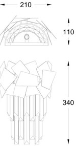Aplică de cristal Brilagi MIRAGE 2xG9/42W/230V