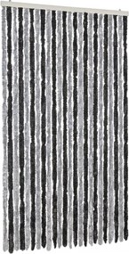 vidaXL Perdea pentru insecte, gri și negru, 100x230 cm, chenille