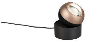 Veioză neagră-bronz LED (înălțime 14 cm) Orbit – Trio Select