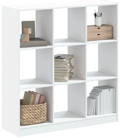 3307837 vidaXL Bibliotecă, alb, 102x32x108 cm, lemn prelucrat