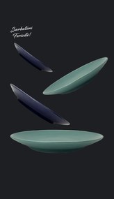 Set Cadou 4 Farfurii MADE Pantone (2 Farfurii Mari Verde Mat 26cm, 2 Farfurii Desert Indigo 21cm)