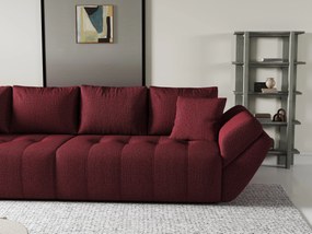 Canapea extensibilă dumonde cu ladă de depozitare si sezut confortabil din spuma high-density, Berlin Enjoy Red 300x100 cm