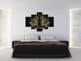 Tablou - Silueta într-o floare de lotus (150x105 cm)