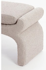 Bancă bej cu tapițerie din țesătură bouclé Nafya – Light &amp; Living