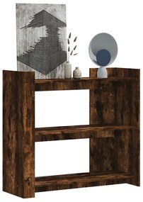 vidaXL Măsuță consolă, stejar fumuriu, 100x35x90 cm, lemn prelucrat