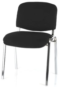 Scaun conferinta Viva N, picioare cromate, negru
